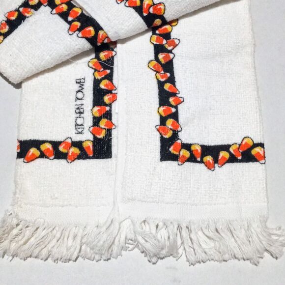 Vtg Cecil Saydah Halloween 3 Pc Kitchen Towel Set-Jack O Lantern-Pot Holder-NEW - Picture 6 of 8